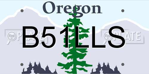 B51LLS Oregon License Plate