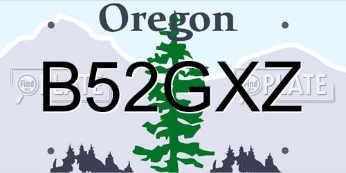 B52GXZ Oregon License Plate