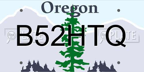 B52HTQ Oregon License Plate