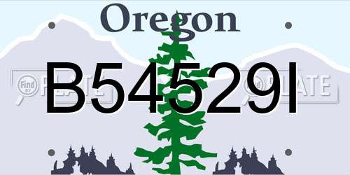 B54529I Oregon License Plate