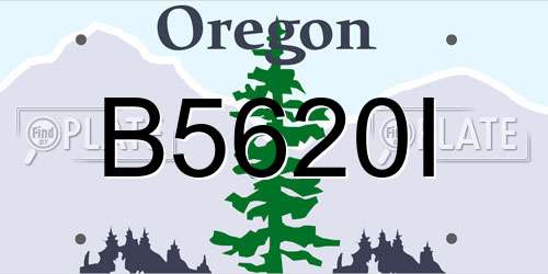 B5620I Oregon License Plate