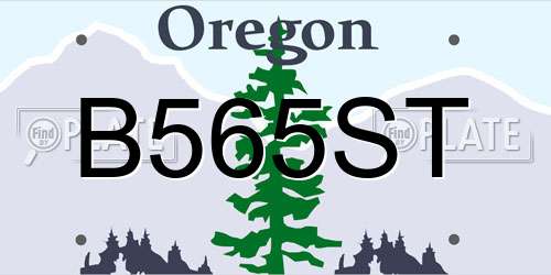 B565ST Oregon License Plate