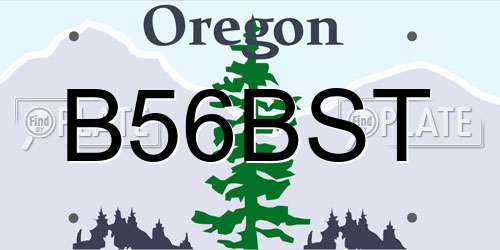 B56BST Oregon License Plate