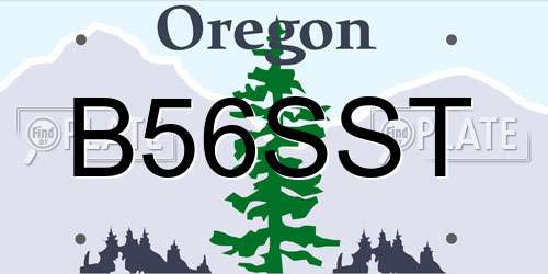 B56SST Oregon License Plate