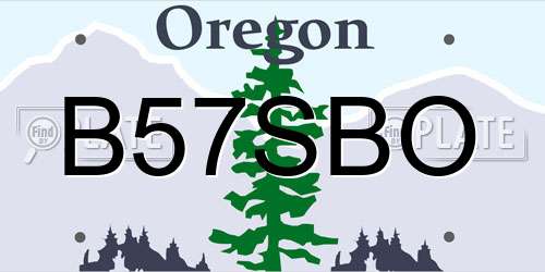 B57SBO Oregon License Plate