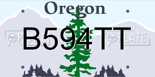 B594TT Oregon License Plate