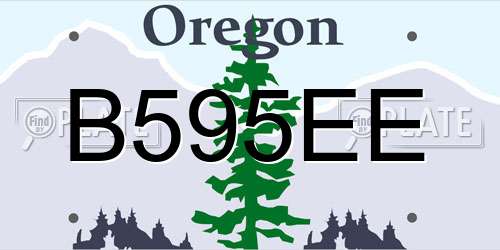 B595EE Oregon License Plate