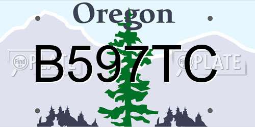 B597TC Oregon License Plate