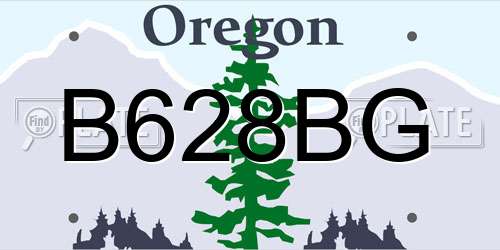 B628BG Oregon License Plate
