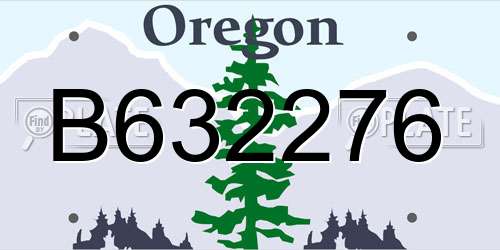 B632276 Oregon License Plate