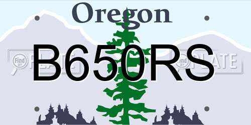 B650RS Oregon License Plate