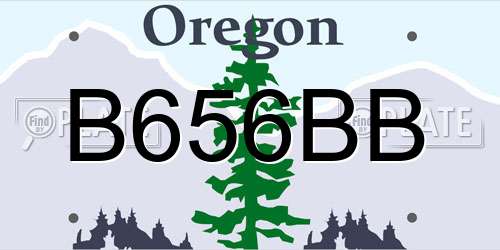 B656BB Oregon License Plate