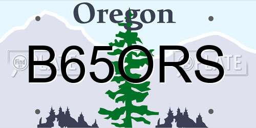 B65ORS Oregon License Plate