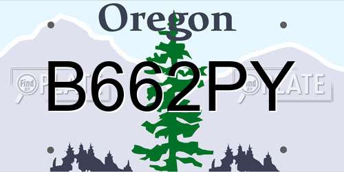 B662PY Oregon License Plate