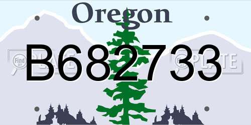 B682733 Oregon License Plate
