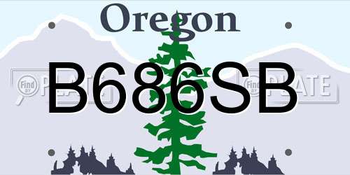 B686SB Oregon License Plate