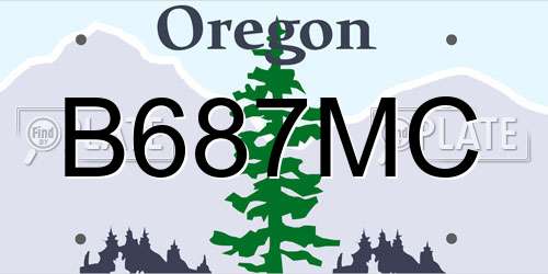 B687MC Oregon License Plate