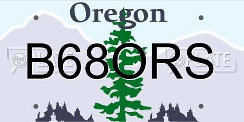 B68ORS Oregon License Plate
