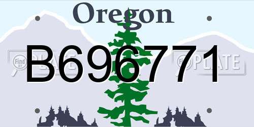 B696771 Oregon License Plate