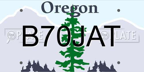 B70JAT Oregon License Plate