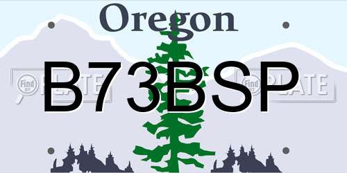 B73BSP Oregon License Plate