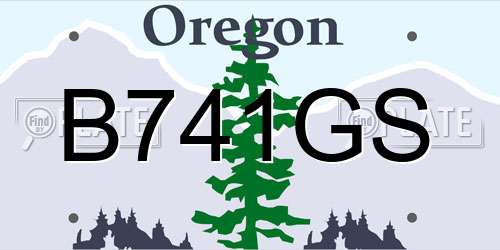 B741GS Oregon License Plate