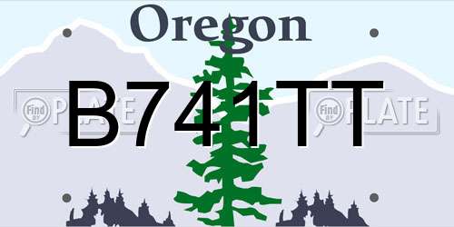 B741TT Oregon License Plate