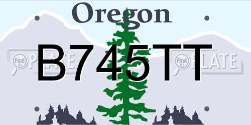 B745TT Oregon License Plate