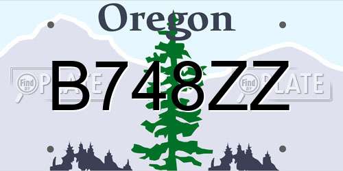 B748ZZ Oregon License Plate