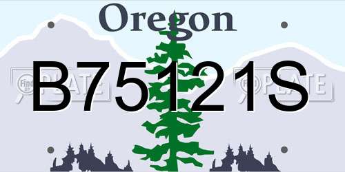 B75121S Oregon License Plate