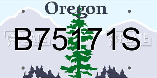 B75171S Oregon License Plate