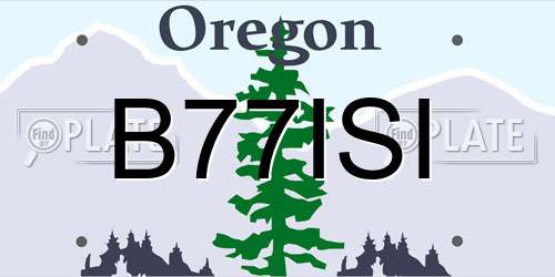 B77ISI Oregon License Plate
