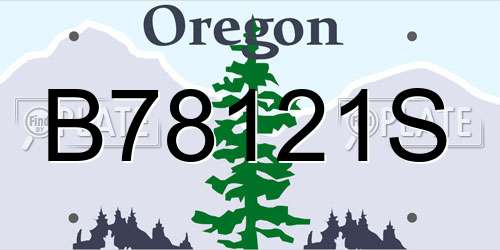 B78121S Oregon License Plate