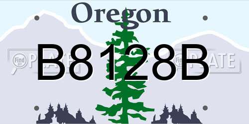 B8128B Oregon License Plate