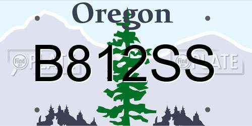 B812SS Oregon License Plate