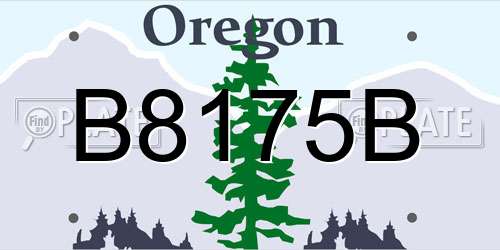 B8175B Oregon License Plate