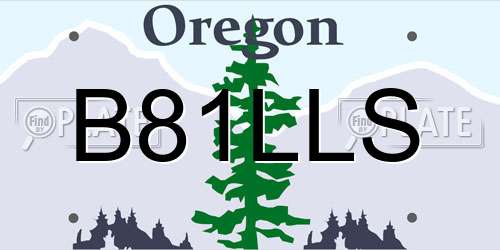 B81LLS Oregon License Plate