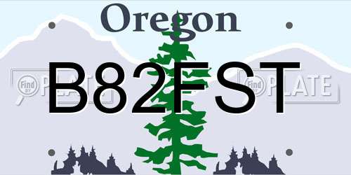B82FST Oregon License Plate
