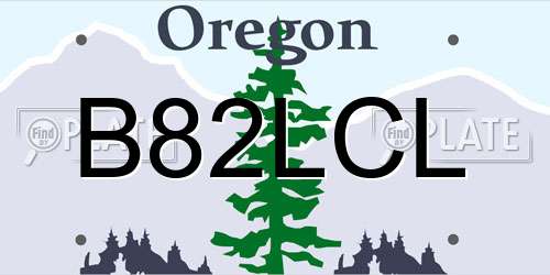 B82LCL Oregon License Plate