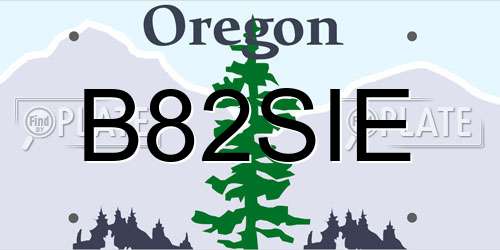 B82SIE Oregon License Plate