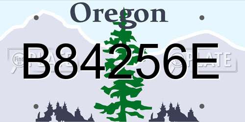 B84256E Oregon License Plate