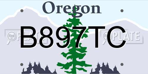 B897TC Oregon License Plate