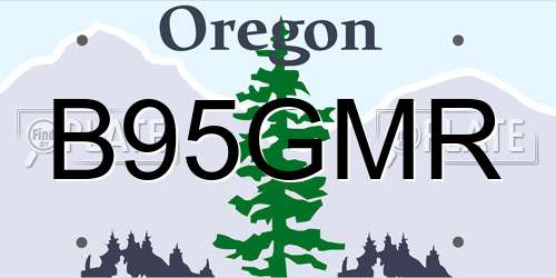 B95GMR Oregon License Plate
