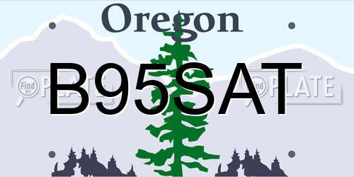 B95SAT Oregon License Plate