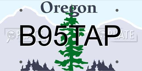 B95TAP Oregon License Plate