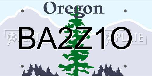 BA2Z1O Oregon License Plate