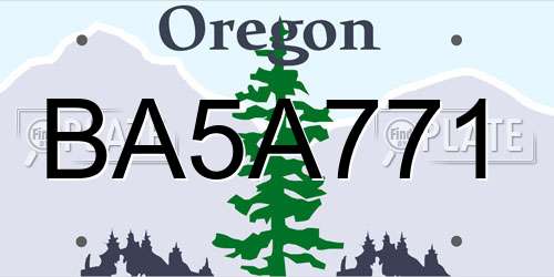 BA5A771 Oregon License Plate