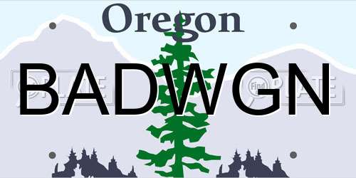 BADWGN Oregon License Plate