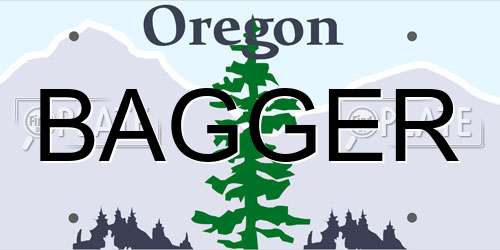 BAGGER Oregon License Plate