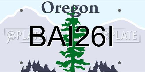 BAI26I Oregon License Plate